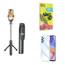 Kit Tripé De Selfie + Capinha Samsung A23 5G + Película 9D