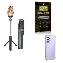 Kit Tripé De Selfie + Capinha Samsung A52S 5G + Película 3D