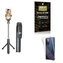 Kit Tripé De Selfie + Capinha Samsung A72 + Película 3D