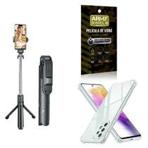 Kit Tripé De Selfie + Capinha Samsung A73 + Película 3D