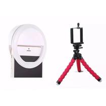 Kit Tripé Flexível + Ring Light Selfie Anel de Led Para Celular Youtuber - MKB