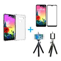 Kit Tripé para LG K50s + Capa + Pelicula De Vidro 3D