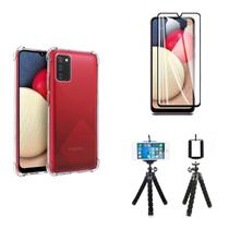 Kit Tripé para Samsung Galaxy A03s + Capa + Película Vidro 3D Kit Tripé para Samsung Galaxy A03s + Capa + Película Vidro 3D