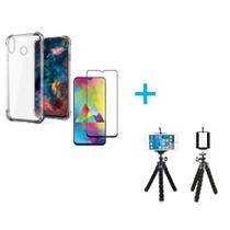 Kit Tripé para Samsung Galaxy A30 + Capa + Película Vidro 3D