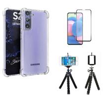 Kit Tripé para Samsung Galaxy S21 + Capa + Película Vidro 3D