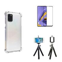 Kit Tripé Samsung Galaxy M31 + Capa + Película Vidro 3D