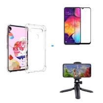 Kit Tripé Tripod 360 graus para LG K51s + Capa + Pelicula De Vidro