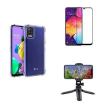 Kit Tripé Tripod 360 graus para LG K62 + Capa + Pelicula De Vidro