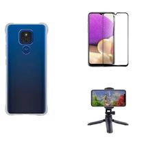 Kit Tripé Tripod 360 graus para Motorola Moto E7 Plus + Capa + Pelicula De Vidro Kit Tripé Tripod 360 graus para Motorola Moto E7 Plus + Capa + Pelicula De Vidro