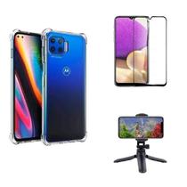 Kit Tripé Tripod 360 graus para Motorola Moto G 5G Plus + Capa + Pelicula De Vidro Kit Tripé Tripod 360 graus para Motorola Moto G 5G Plus + Capa + Pelicula De Vidro