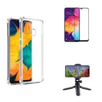 Kit Tripé Tripod 360 graus para Samsung Galaxy A30s + Capa + Pelicula De Vidro Kit Tripé Tripod 360 graus para Samsung Galaxy A30s + Capa + Pelicula De Vidro