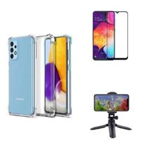 Kit Tripé Tripod 360 graus para Samsung Galaxy A33 + Capa + Pelicula De Vidro
