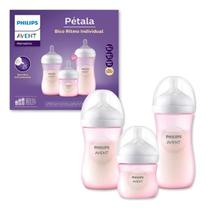 Kit Triplo Mamadeira 0-6 M Philips Avent Pétala 125/260/330Ml Kit Triplo Mamadeira 0-6 M Philips Avent Pétala 125/260/330Ml