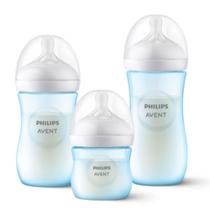 Kit Triplo Mamadeira Pétala Azul - Philips Avent