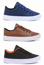 Kit Triplo Tenis Infantil Masculino 3 Pares Confortável Versátil