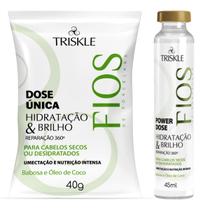 Kit Triskle Fios de Porcelana Hidratação Brilho + Power Dose 45ml 2 Itens