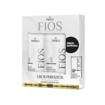 Kit Triskle Fios de Porcelana Lisos Perfeitos Shampoo 500ml + Condicionador 500ml + Power Dose Lisos Perfeitos 45ml Kit Triskle Fios de Porcelana Lisos Perfeitos Shampoo 500ml + Condicionador 500ml + Power Dose Lisos Perfeitos 45ml