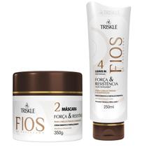 Kit Triskle Força Resistência Cabelos Fracos Quebradiços + Máscara 350g 2 Itens