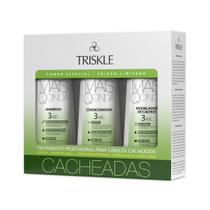 Kit Triskle Mais Q Onda Cachos 3ABC Shampoo Condicionador Finalizador 300g