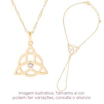 Kit Triskle Nó Celta Colar + Pulseira-Anel Triskelion - Sunshine Cristais