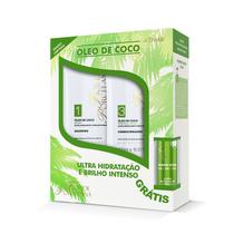 Kit Triskle Shampoo + Condicionador + Power Dose Fios de Porcelana Ultra Hidratação Óleo de Coco Tratamento Capilar 500ml