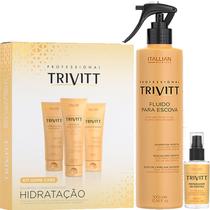 Kit Trivit 5pçs: Kit Hidratação + Fluido Escova + Reparador de Pontas Kit Trivit 5pçs: Kit Hidratação + Fluido Escova + Reparador de Pontas