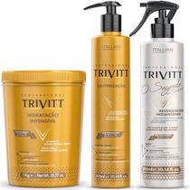 Kit Trivitt 3pçs: Hidratação 1kg+ Cauterização+ O Segredo Cabeleireiro - Itallian Trivitt