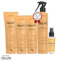 Kit Trivitt com Hidratação + Fluido Escova + Reparador de Pontas Kit Trivitt com Hidratação + Fluido Escova + Reparador de Pontas