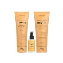 Kit Trivitt Itallian Hairtech Pós-Química - Shampoo 250ml + Condicionador 200ml + Reparador de Pontas 30ml