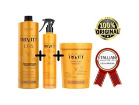 Kit Trivitt - Progressiva Trivitt 1L+Fluido Escova 300 ML+Hidratação Intensiva 1KG