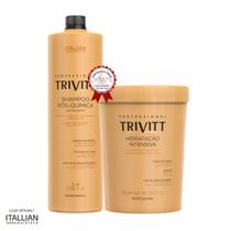 Kit Trivitt Shampoo Pós Química 1L + Hidratação Intensiva 1Kg - Itallian Kit Trivitt Shampoo Pós Química 1L + Hidratação Intensiva 1Kg - Itallian