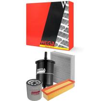 Kit Troca de Filtros Renault Logan Sandero 1.0 16V Flex 2014 a 2017 Wega