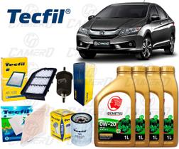 Kit Troca De Óleo 0w20 e Filtros Honda City 1.5 2017 2018