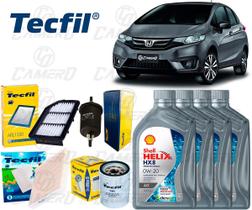 Kit Troca De Óleo 0w20 e Filtros Honda Fit 1.5 2015 2016 2017 2018 2019 2020 2021