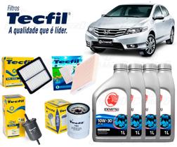 Kit Troca De Óleo 10w30 e Filtros Honda City 1.5 2011 2012
