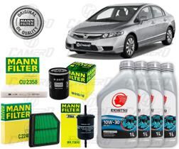 Kit Troca De Óleo 10w30 e Filtros Honda Civic 1.8 2007/2011