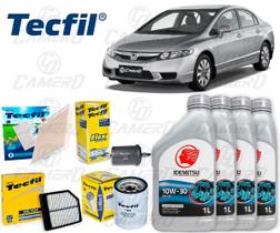 Kit Troca De Óleo 10w30 e Filtros Honda Civic 1.8 2007/2011