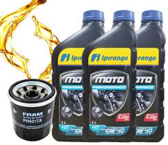 Kit Troca De Oleo 10w40 Mt03 R3 Xj6 Fz6 + Filtro