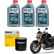 Kit Troca De Óleo 3lts Mobil Cb600f 2008 Á 2014 Filtro