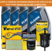 Kit Troca de Oleo 4L YPF Elaion 5W-40 Sintetico + Filtros de Oleo Ar e Combustivel Tecfil Kit Troca de Oleo 4L YPF Elaion 5W-40 Sintetico + Filtros de Oleo Ar e Combustivel Tecfil