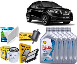 Kit Troca de Óleo 5w30 e Filtros Nissan Kicks 1.6 16V 2018 2019