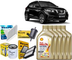 Kit Troca de Óleo 5w30 e Filtros Nissan Kicks 1.6 16V 2018 2019