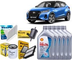 Kit Troca de Óleo 5w30 e Filtros Nissan Kicks 1.6 16V 2021 2022