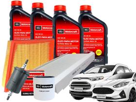 Kit Troca de Óleo 5w30 + Filtros Ford Ka 1.0 3 Cil New Fiesta Nova Ecosport Sigma MOTORCRAFT