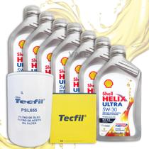 Kit Troca de Óleo 7 Litros 5w30 Daily 3.0 Euro 5 2014 100% Sintético Filtro Tecfil PSL655 Óleo Shell Helix Ultra ECT C2