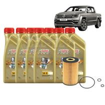 Kit Troca de Óleo Amarok 2.0 TDI Castrol Edge 5w 30 LL 7l + Filtro de Óleo