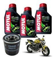 Kit troca de oleo cb 1000r filtro fram óleo 5100 10w30