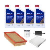 Kit Troca De Óleo Chevrolet Spin 1.8 Cobalt 1.4 / 1.8 Flex Até 2016 - Acdelco 5w30 100% Sintético