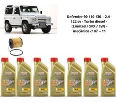 Kit troca de oleo defender 2.4 90 110 130 2007 à 2011 Kit troca de oleo defender 2.4 90 110 130 2007 à 2011
