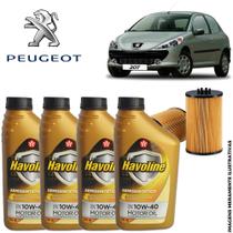 Kit troca de oleo do Peugeot 207 1.4 8v e 1.6 16v